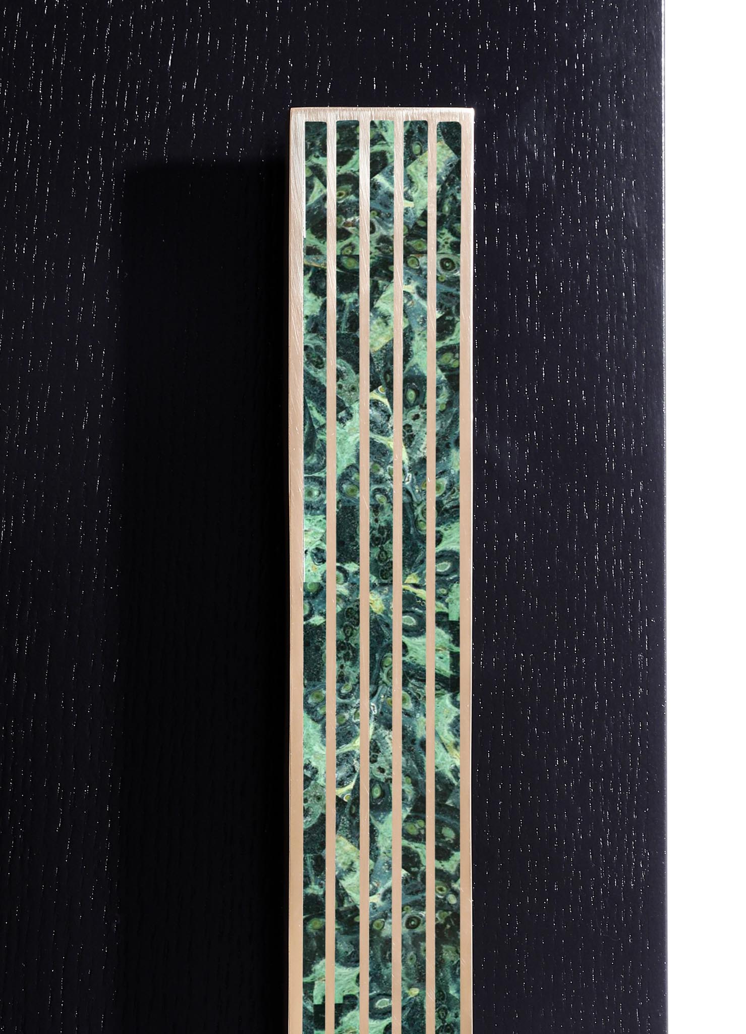 brass inlay stone handles