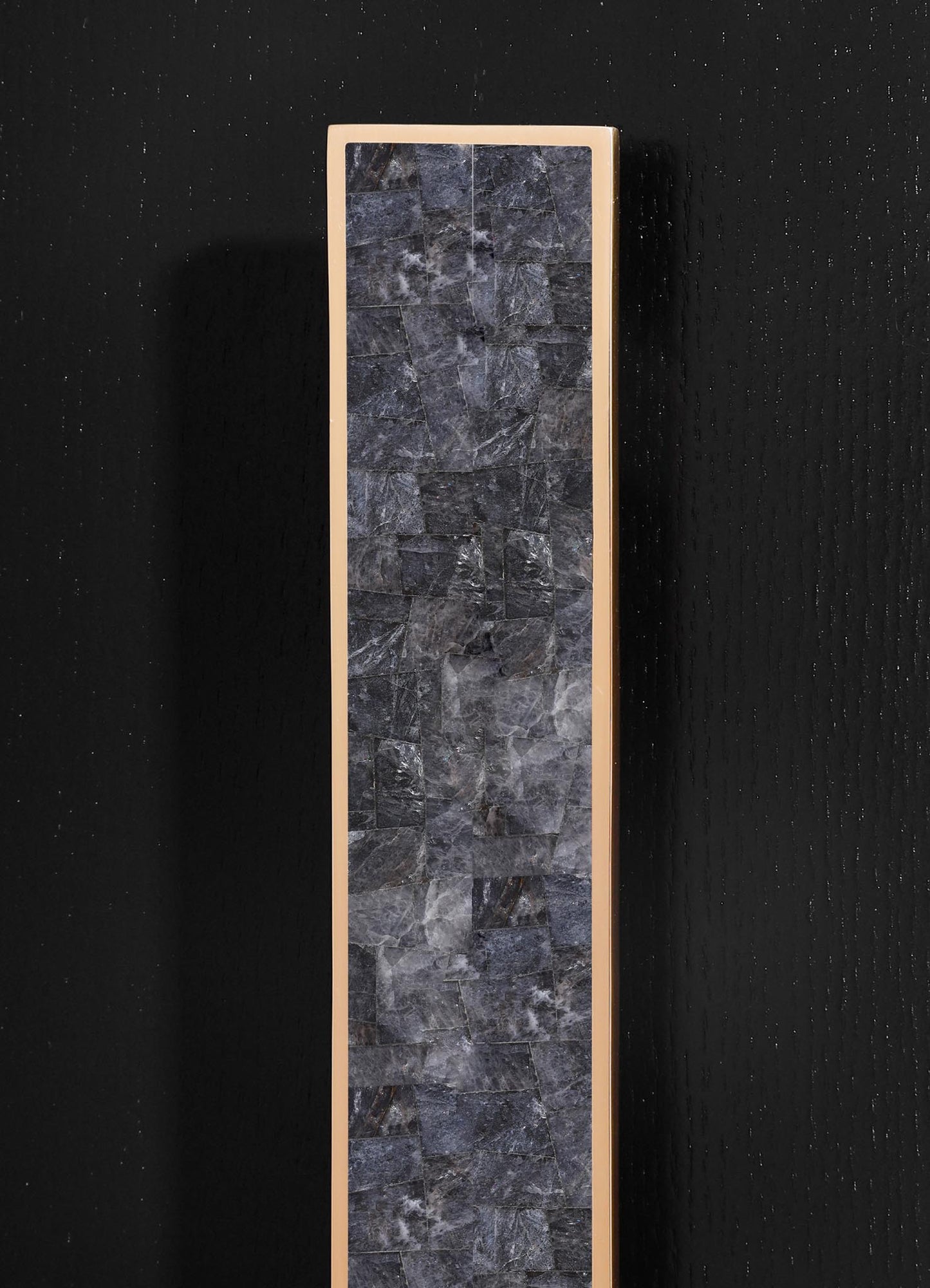 stone inlay brass door handle