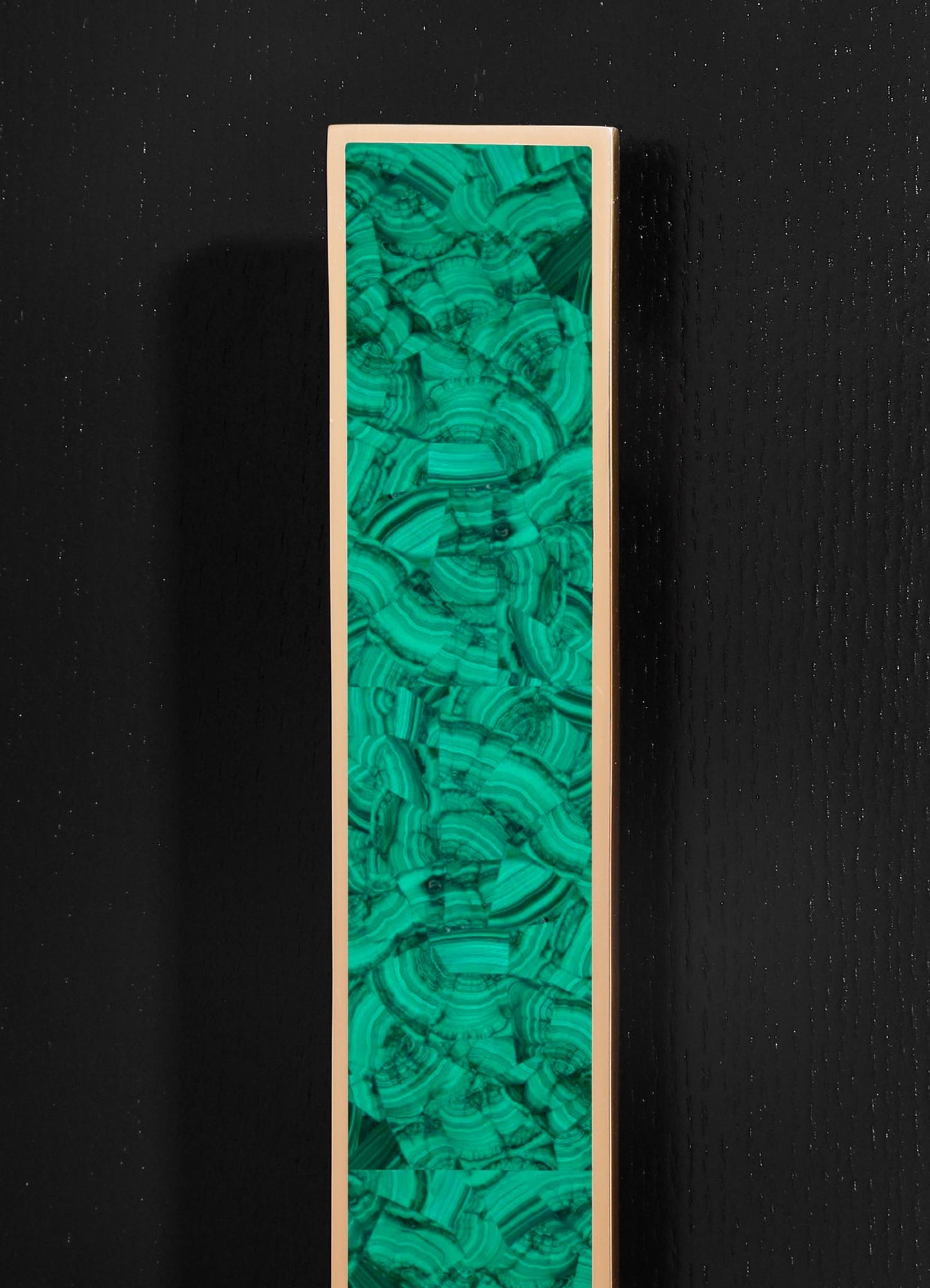 stone inlay brass door handle