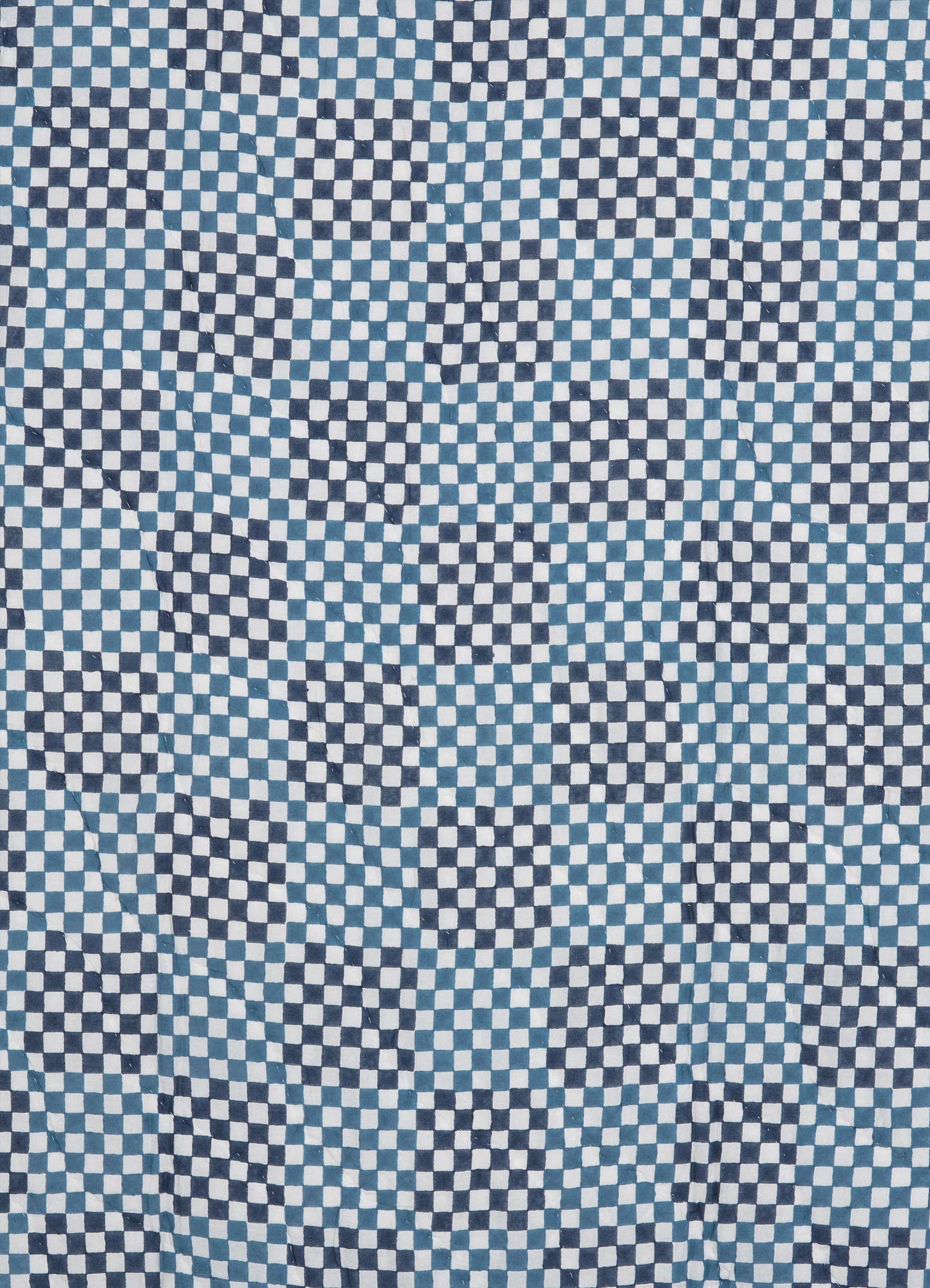 Textile pattern with blue and black checkered design viya luxury cotton quilt