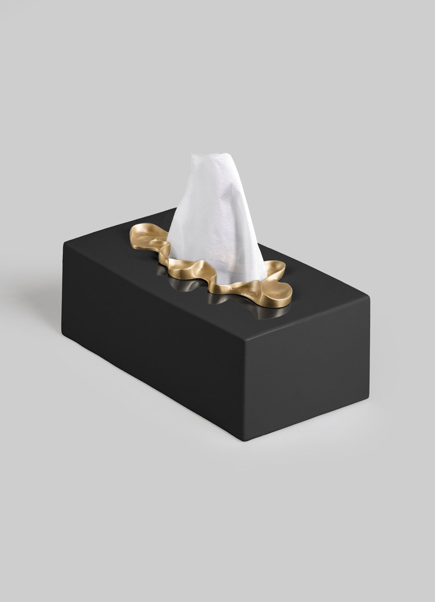 Saffron Black Tissue Box Large