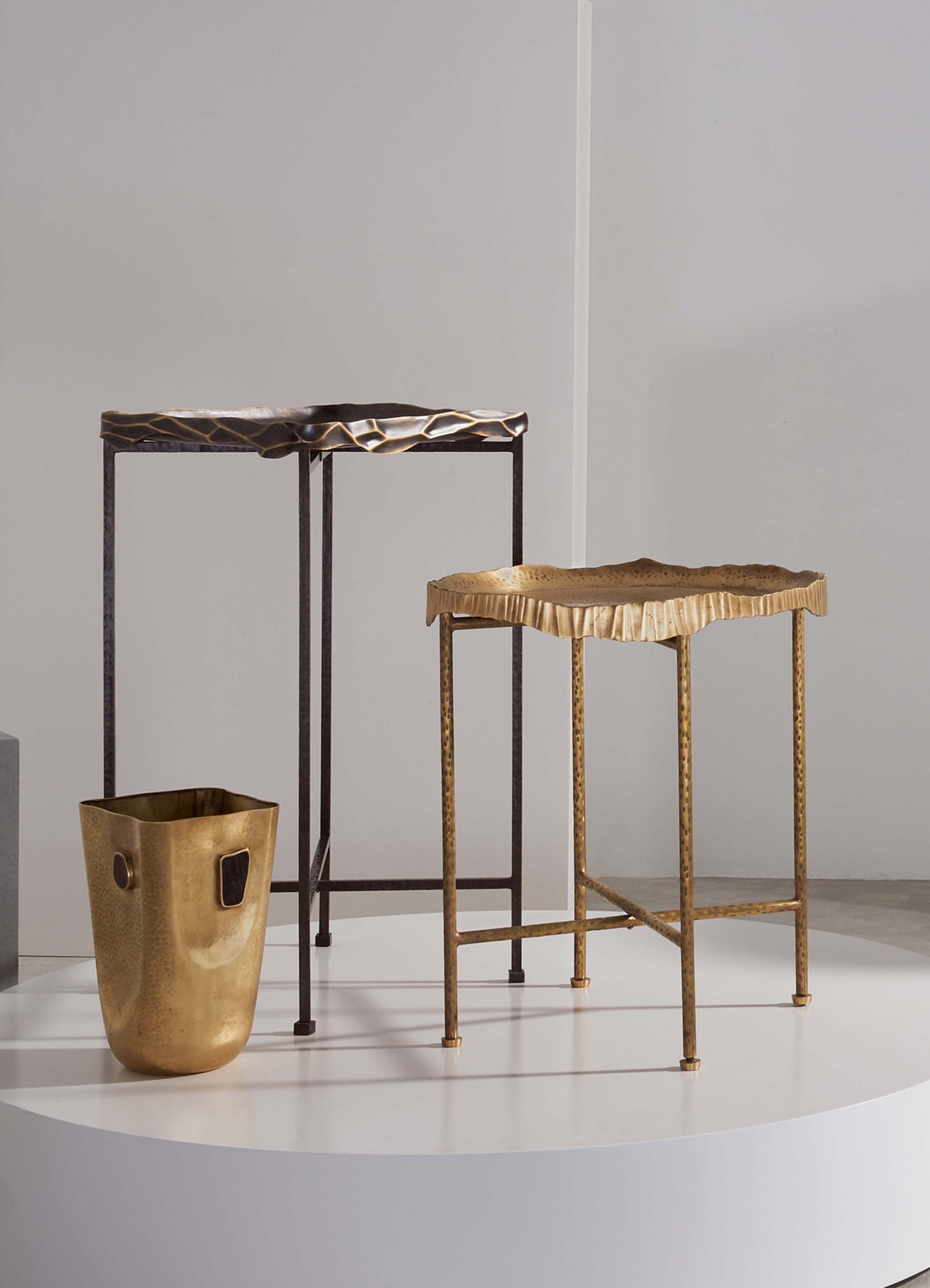 Under The Banyan Gold Tray Table Medium
