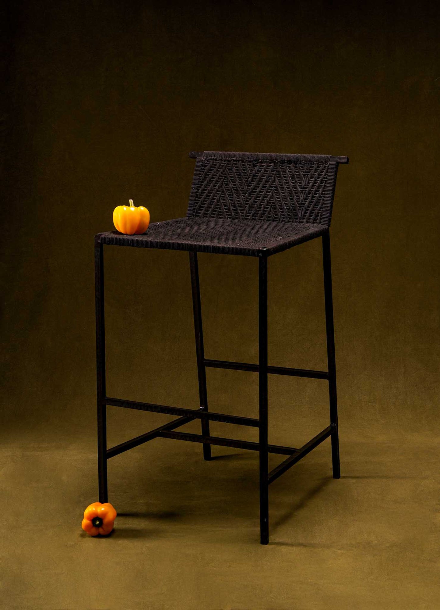 Twist & Knot Black Stool Tall