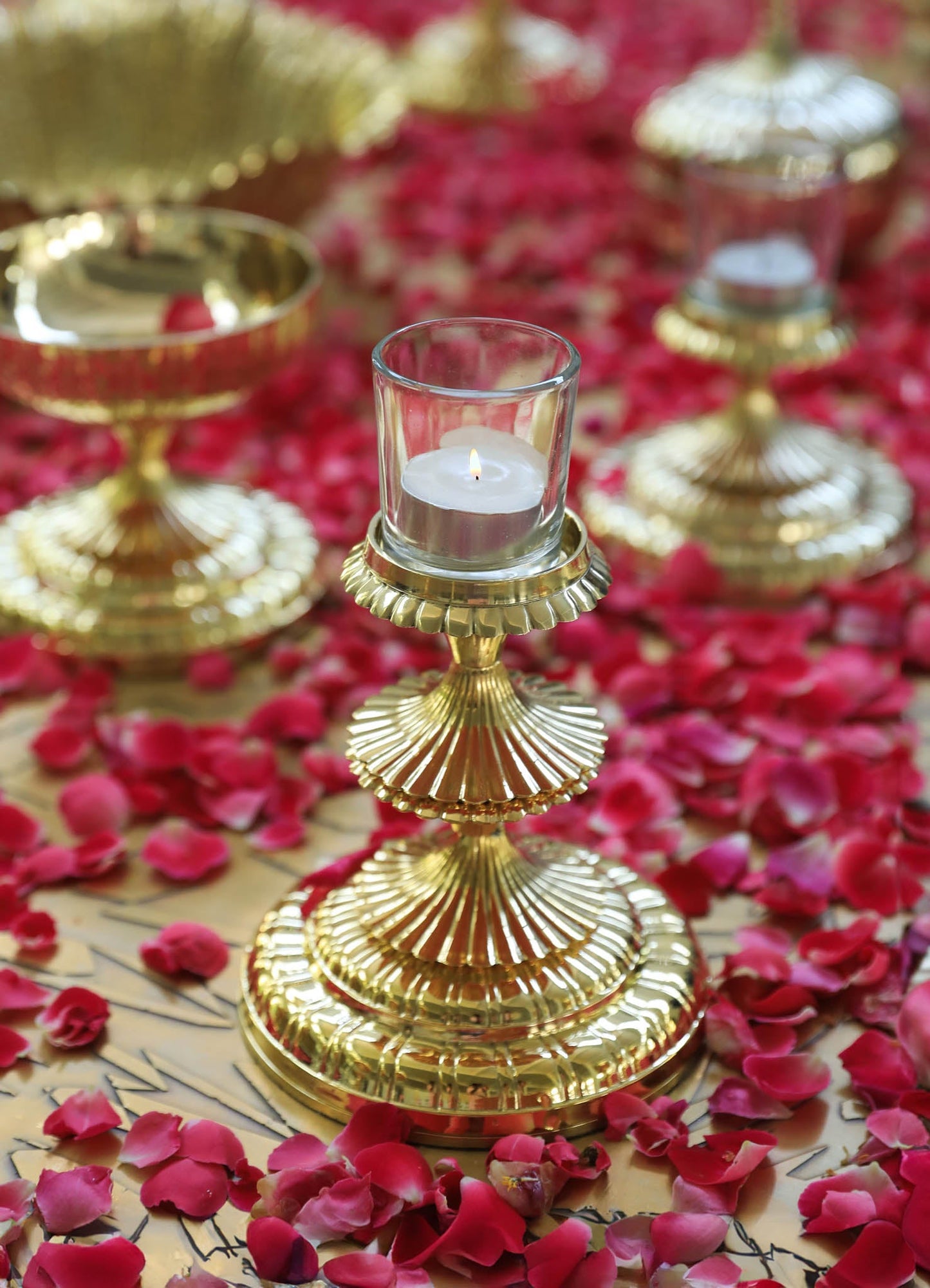 Rambagh Gold Candle Stand Medium