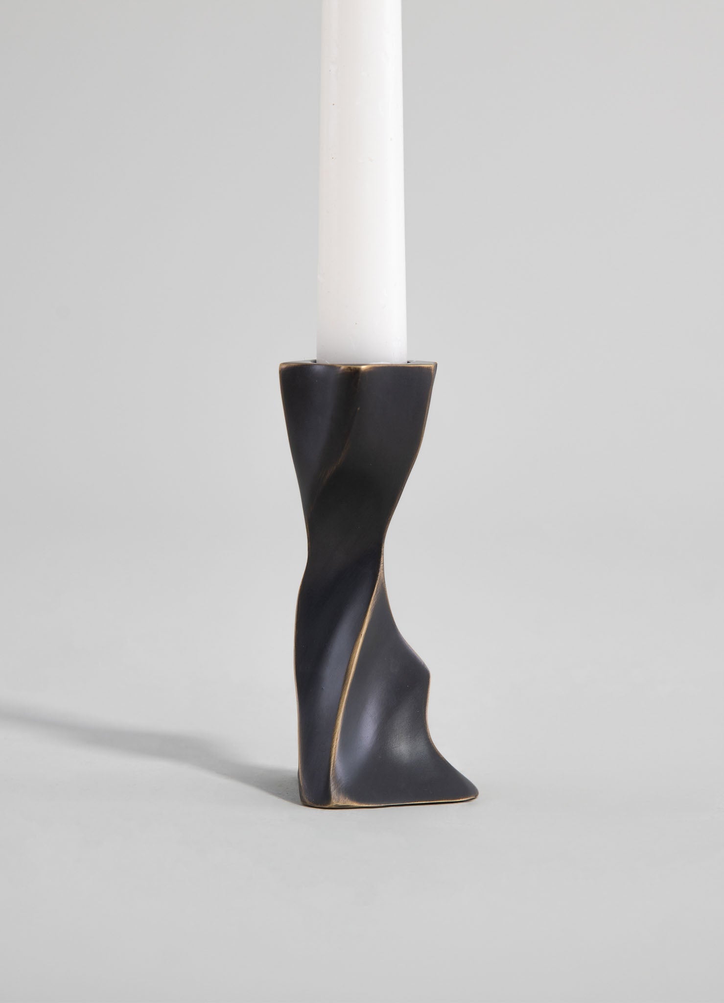 antique brass candle stand