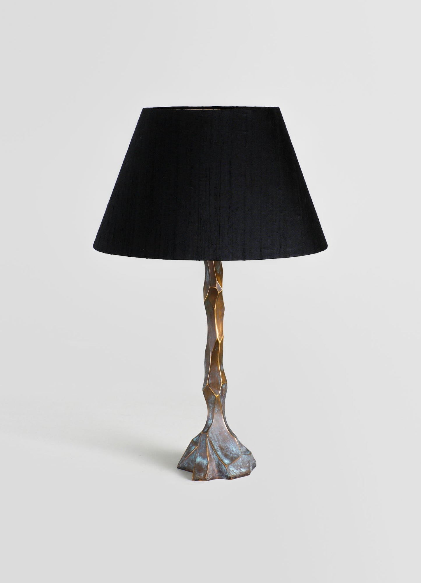 antique brass metal table lamp