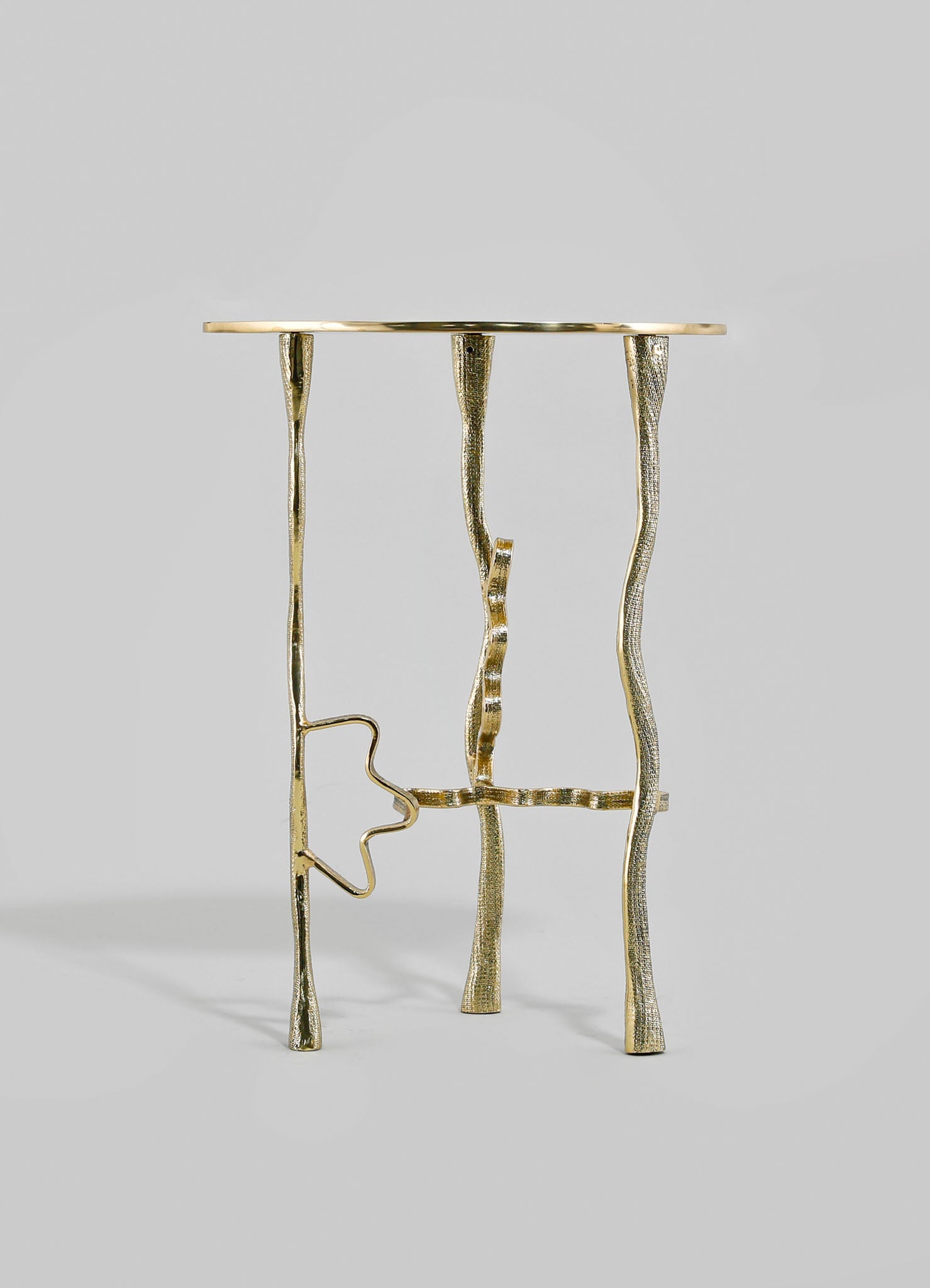 antique brass side table