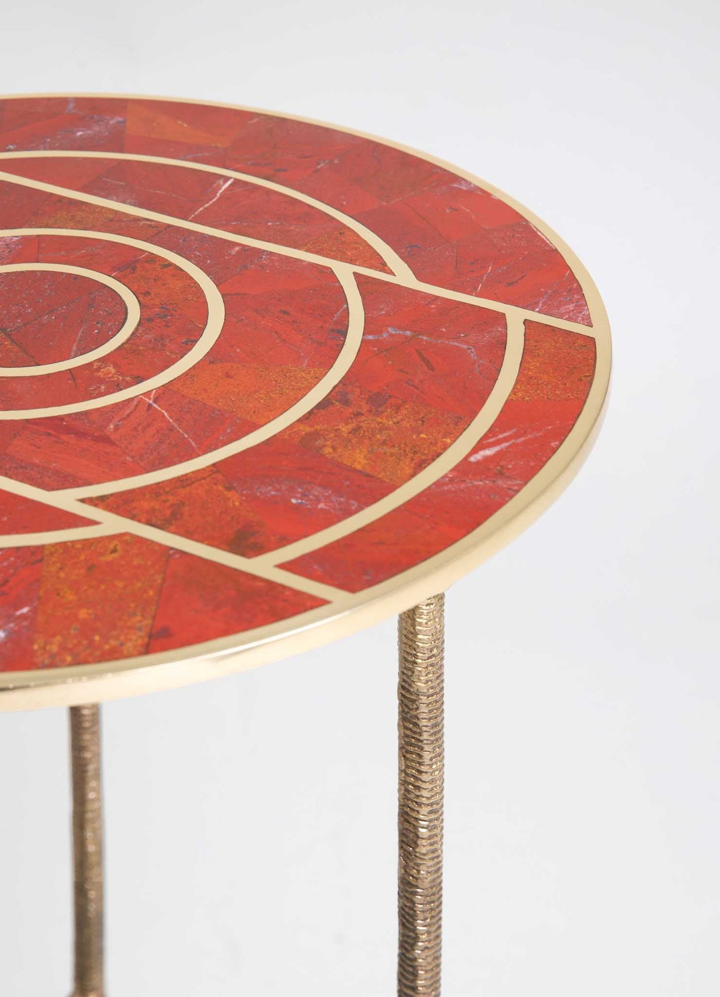 brass side table with marble top