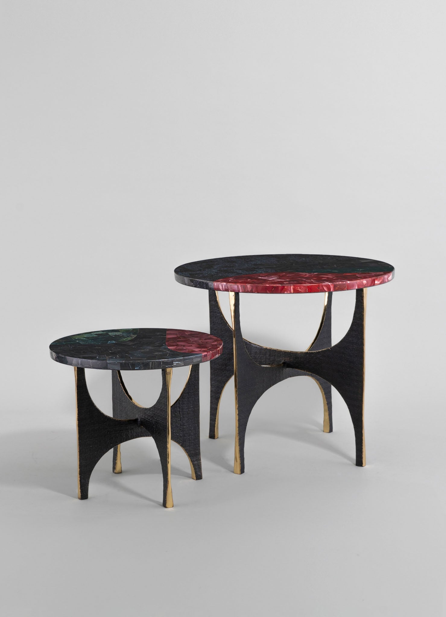 gemstone sidetable brass stand