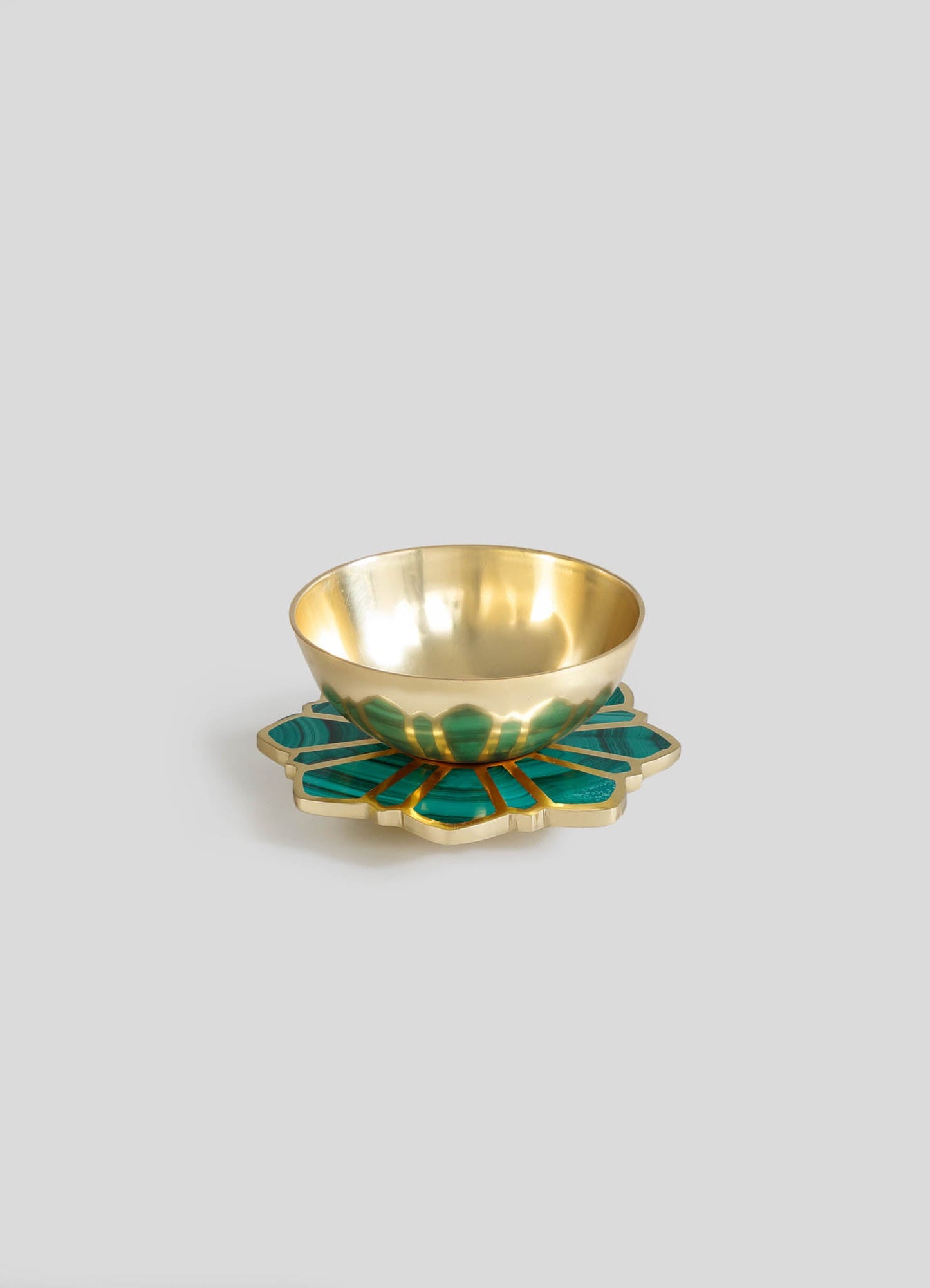 decorative luxury brass small bowl green