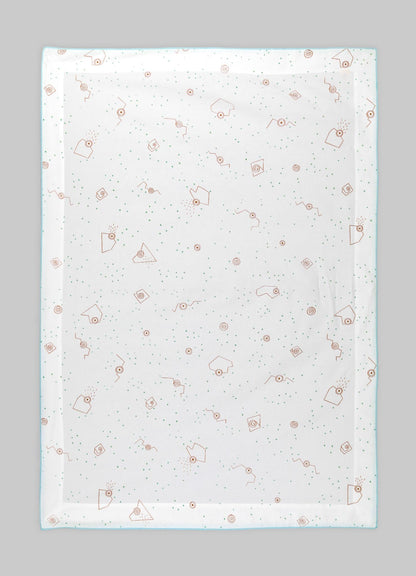 Elephant & Hare Aqua Flat Sheet