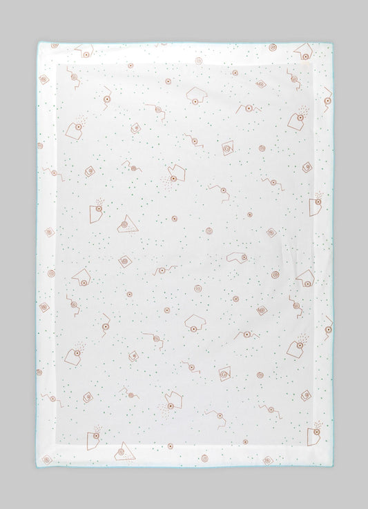 Elephant & Hare Aqua Flat Sheet