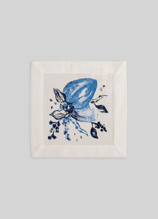 Orchard Blue Cocktail Napkins - Set of 4