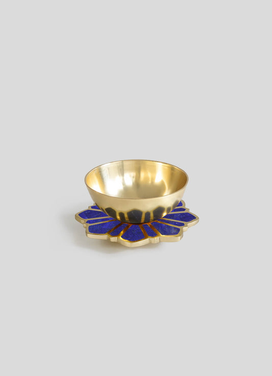 luxury small bowl brass blue