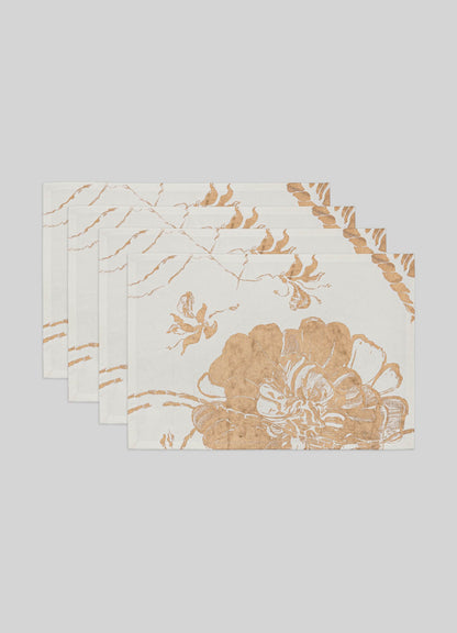 Blossom Gold Placemats - Set of 4