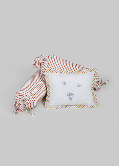 Cuscino e supporti per bambini Mela Lavender & Green - Set da 3