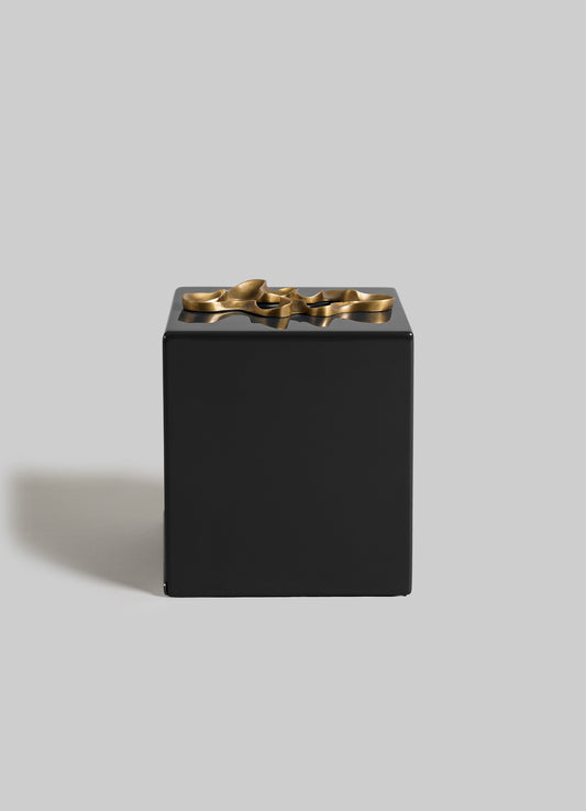 Saffron Black Tissue Box Small