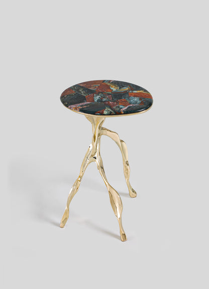Under The Banyan Gold Side Table Large