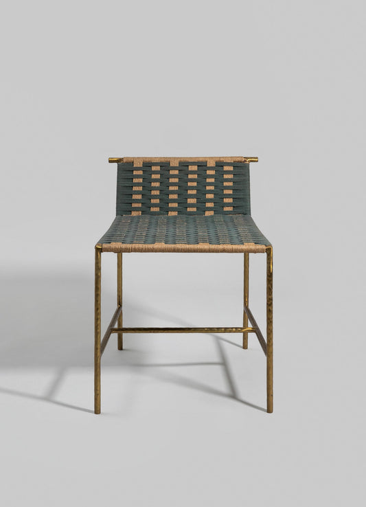 Twist & Knot Green Stool