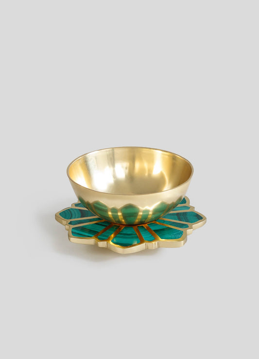 brass bowl big size green