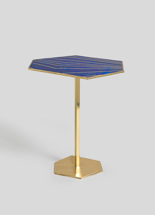 luxury side table in brass