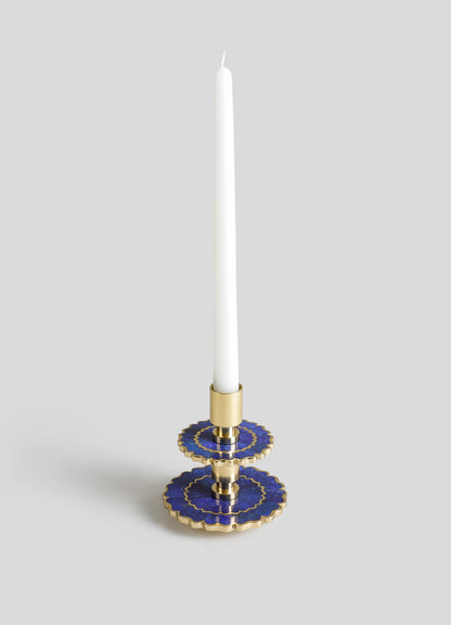 Marigold Blue Candle Stand Large