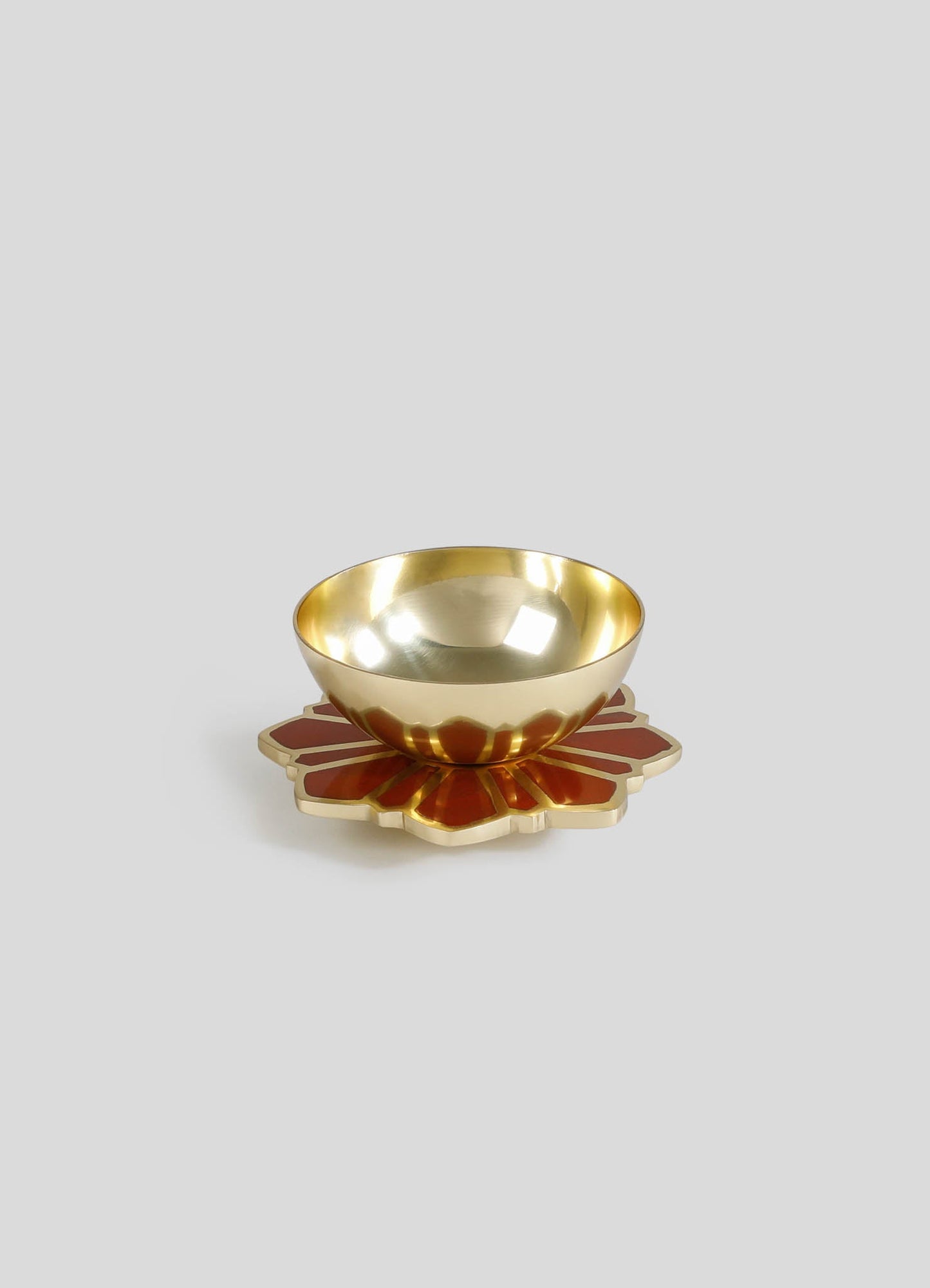 small bowl brass red