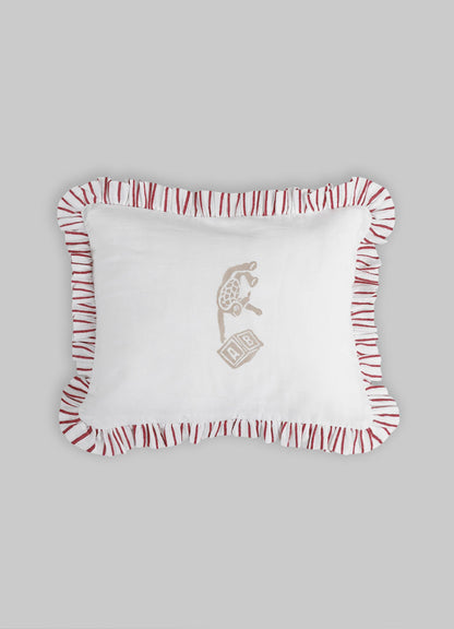 Cuscino per neonati Mela Rosso & Beige