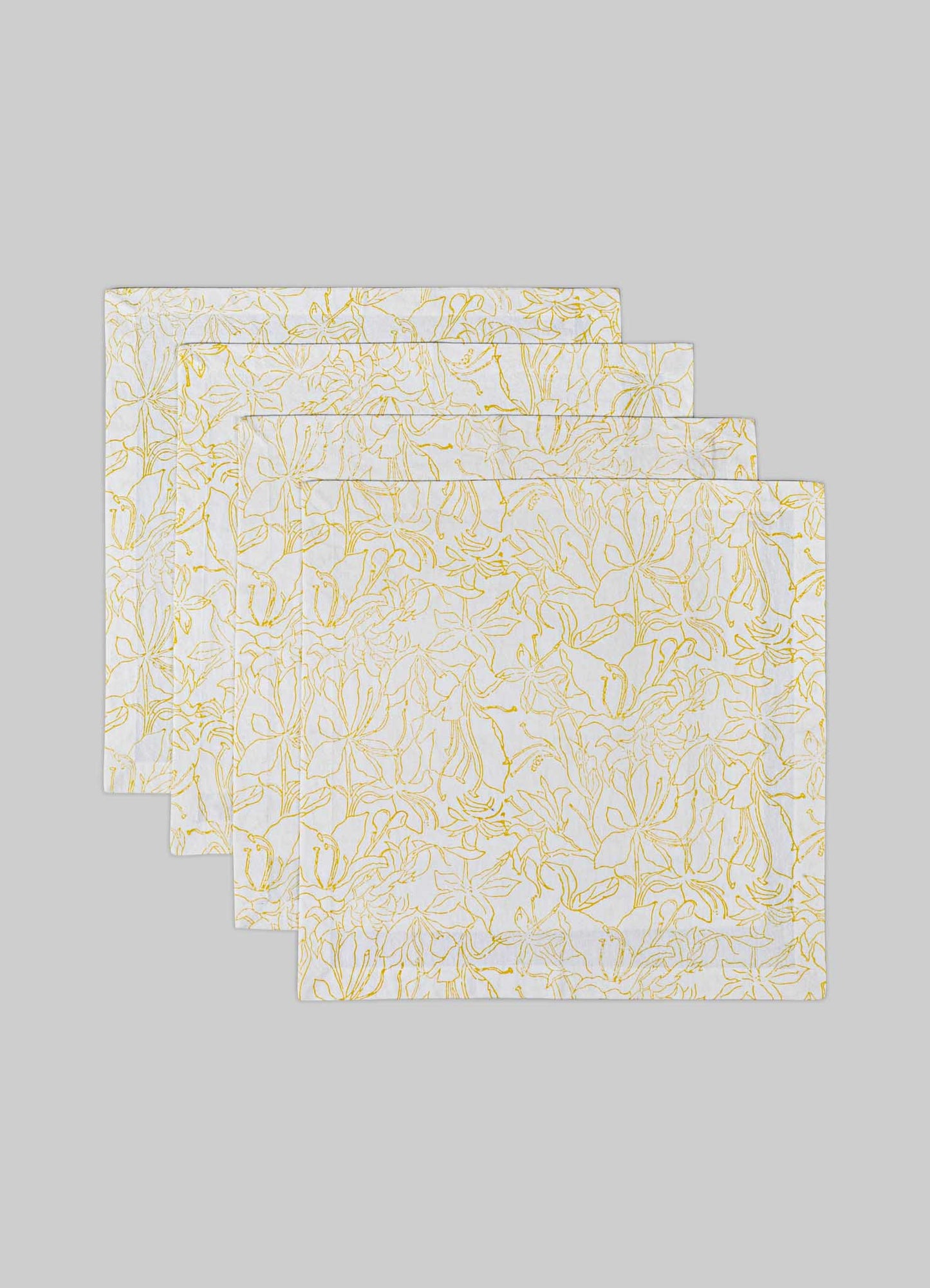 Spring Bouquet Yellow Napkins - Set of 4