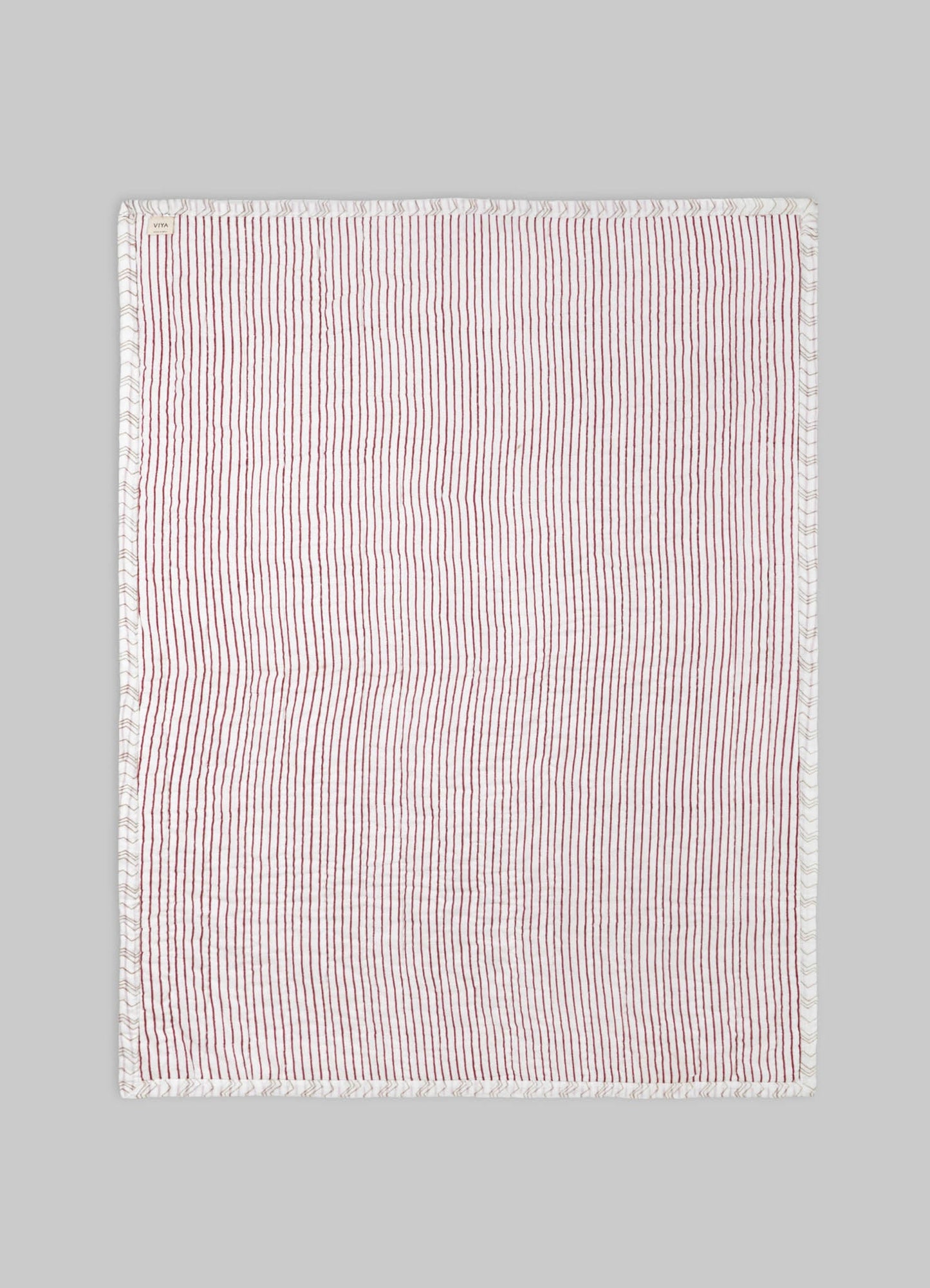 Colcha para bebé Mela roja y beige