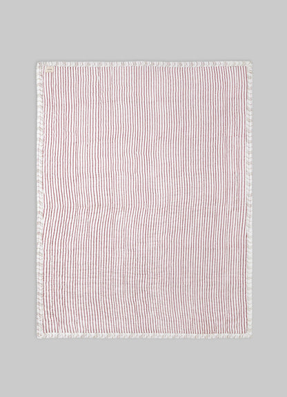 Colcha para bebé Mela roja y beige
