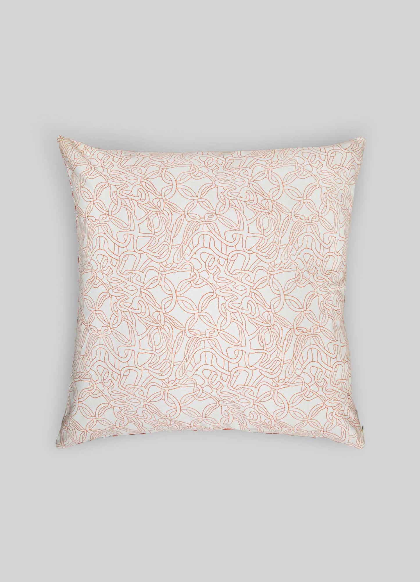 luxury pillow covers viya block print orange and blue