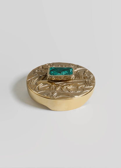 Blackbuck Round Trinket Box