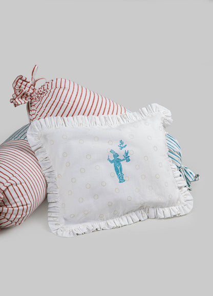 Cuscino e supporti per bambini Mela Blu & Rosso - Set da 3