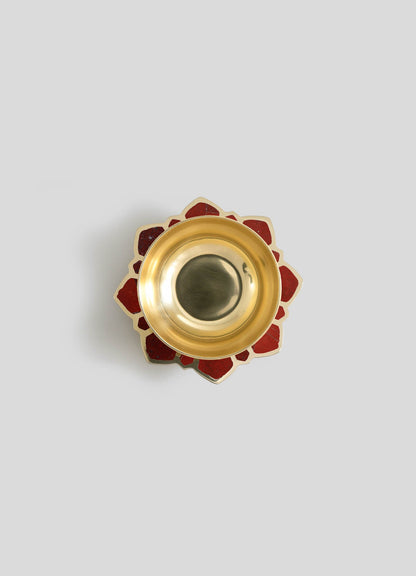 brass decorative small bowl red