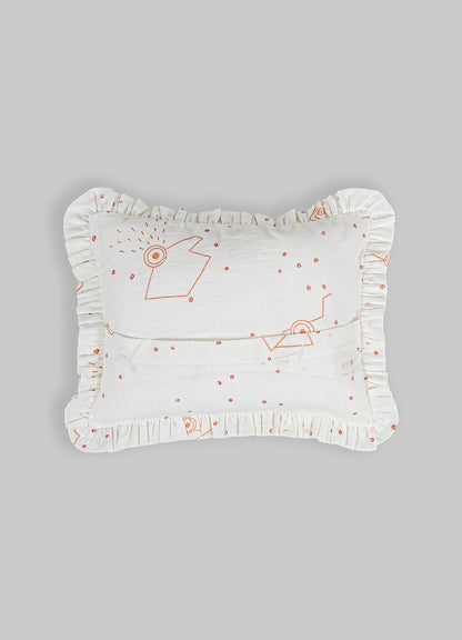 Elephant & Hare Coral Pillow