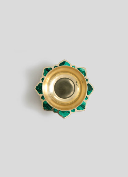 gold brass luxury small bowl green