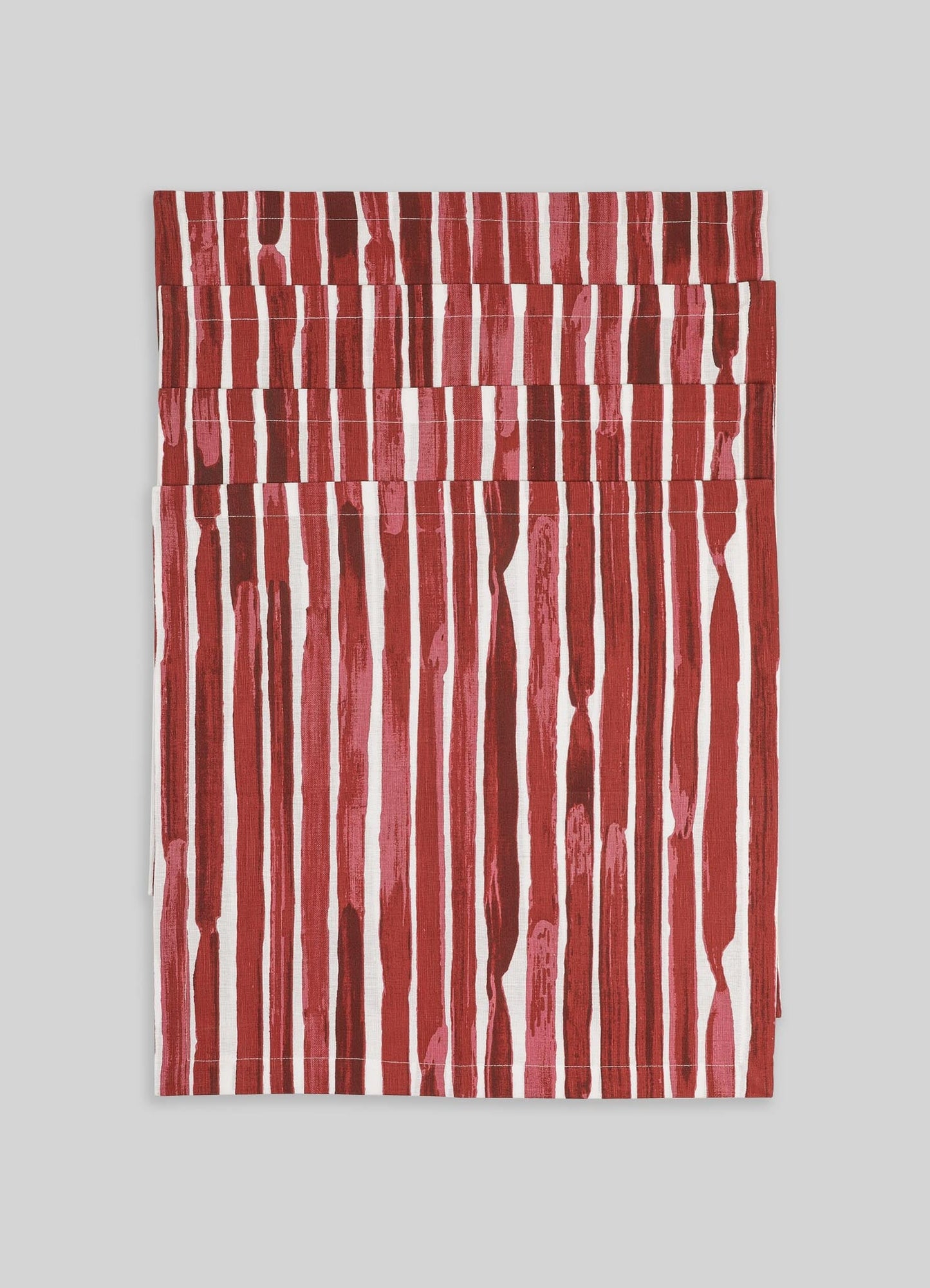 Orchard Red Stripe Napkins - Set of 4