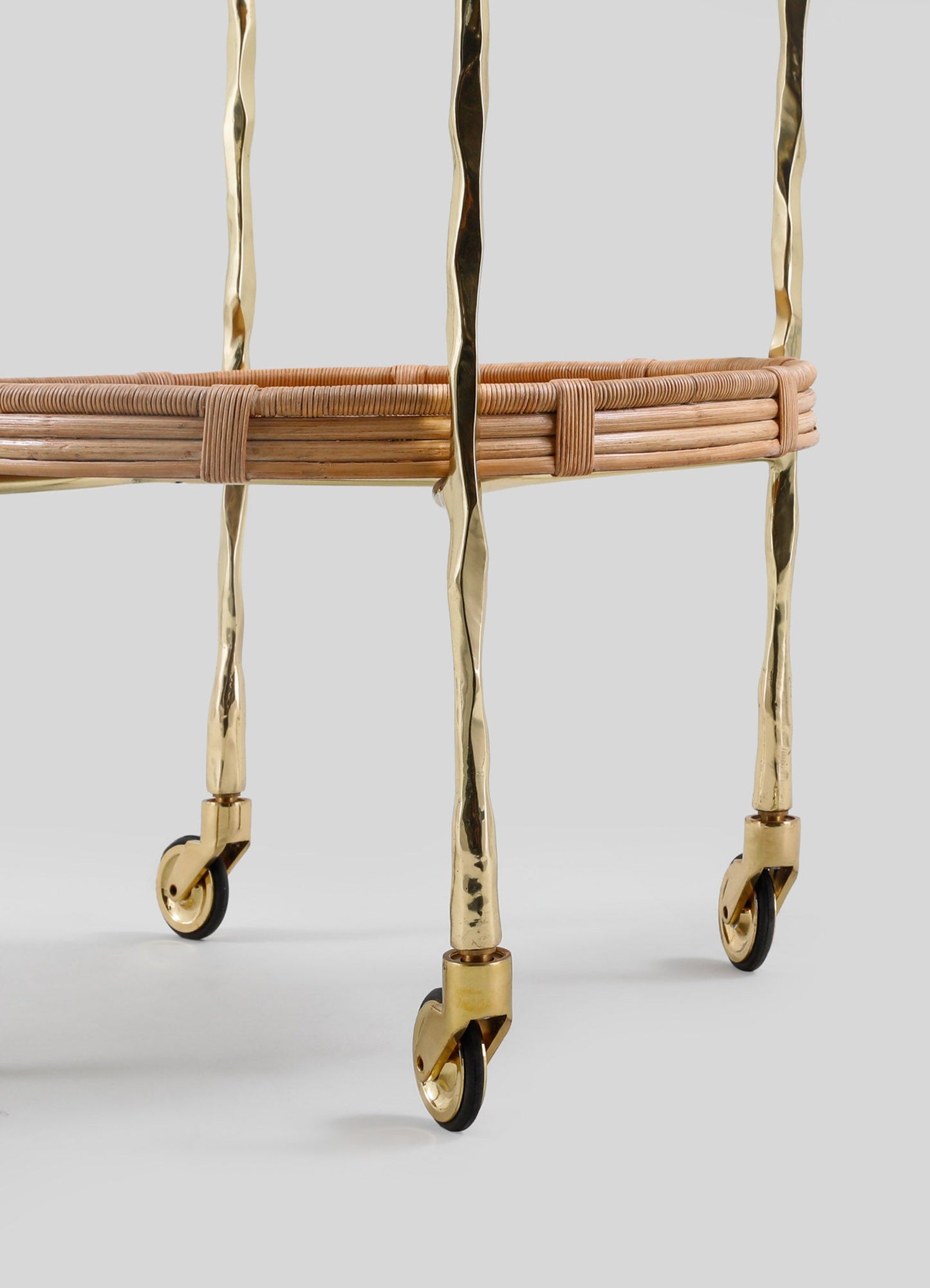 Assam Brass & Cane Trolley