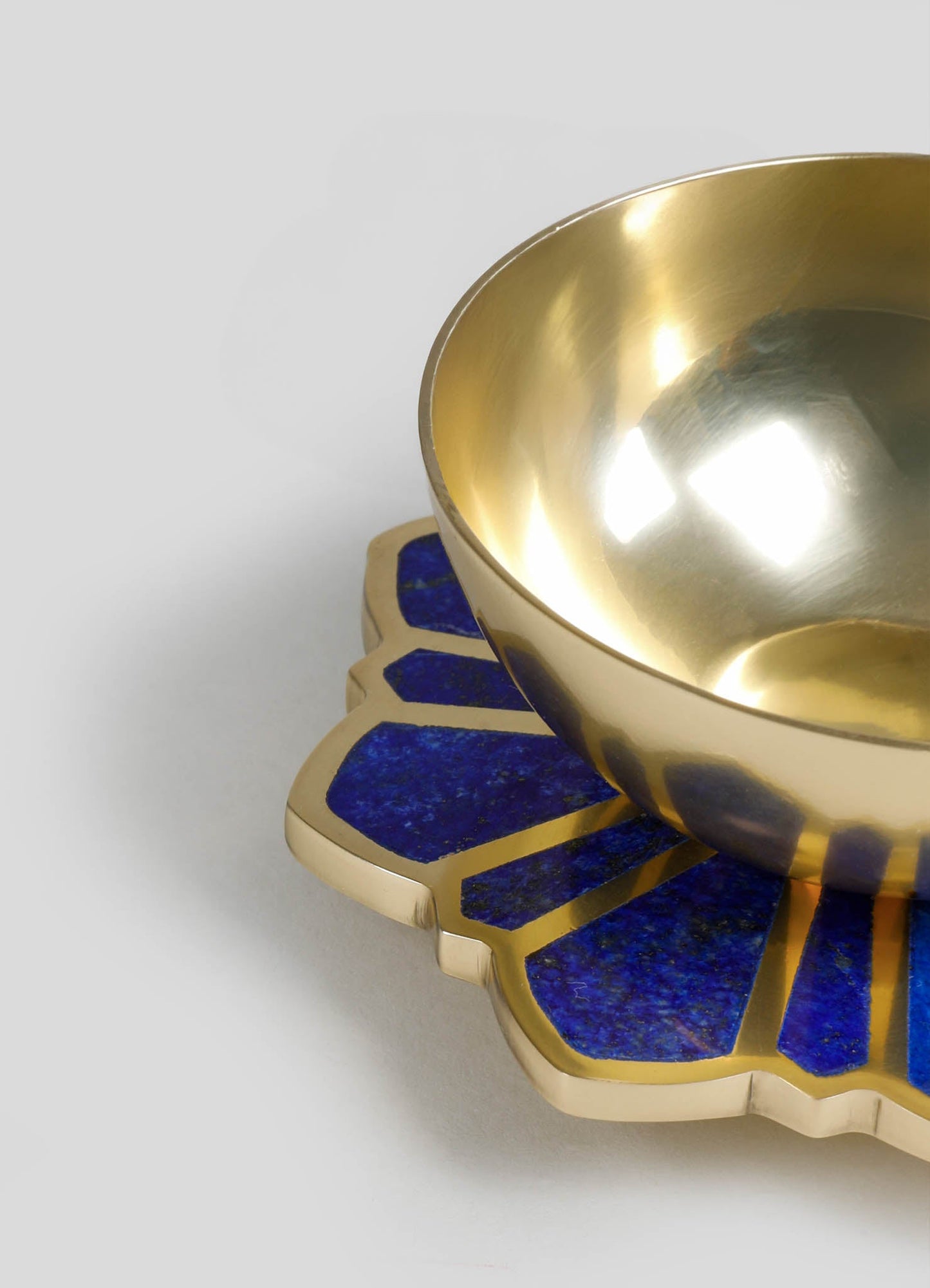 brass small bowl blue