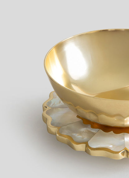 mystical marigold luxury small bowl white