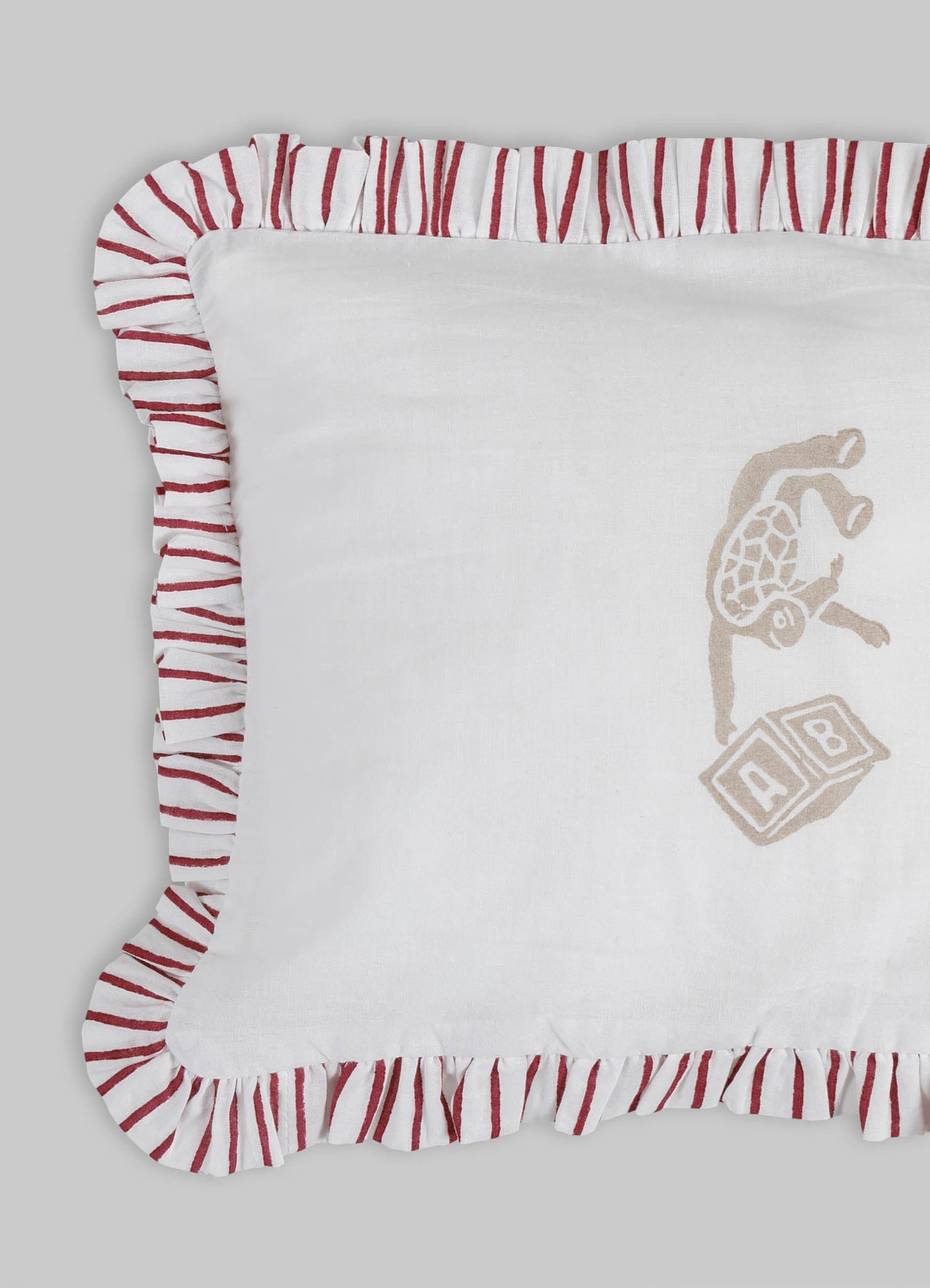 Cuscino per neonati Mela Rosso & Beige