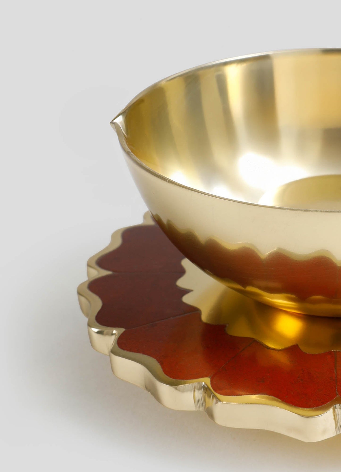 brass diya small red