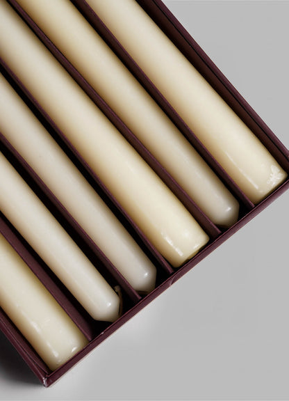 White Taper Candles - Set of 6