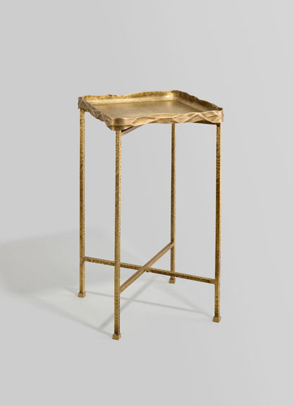 brass handmade tray table