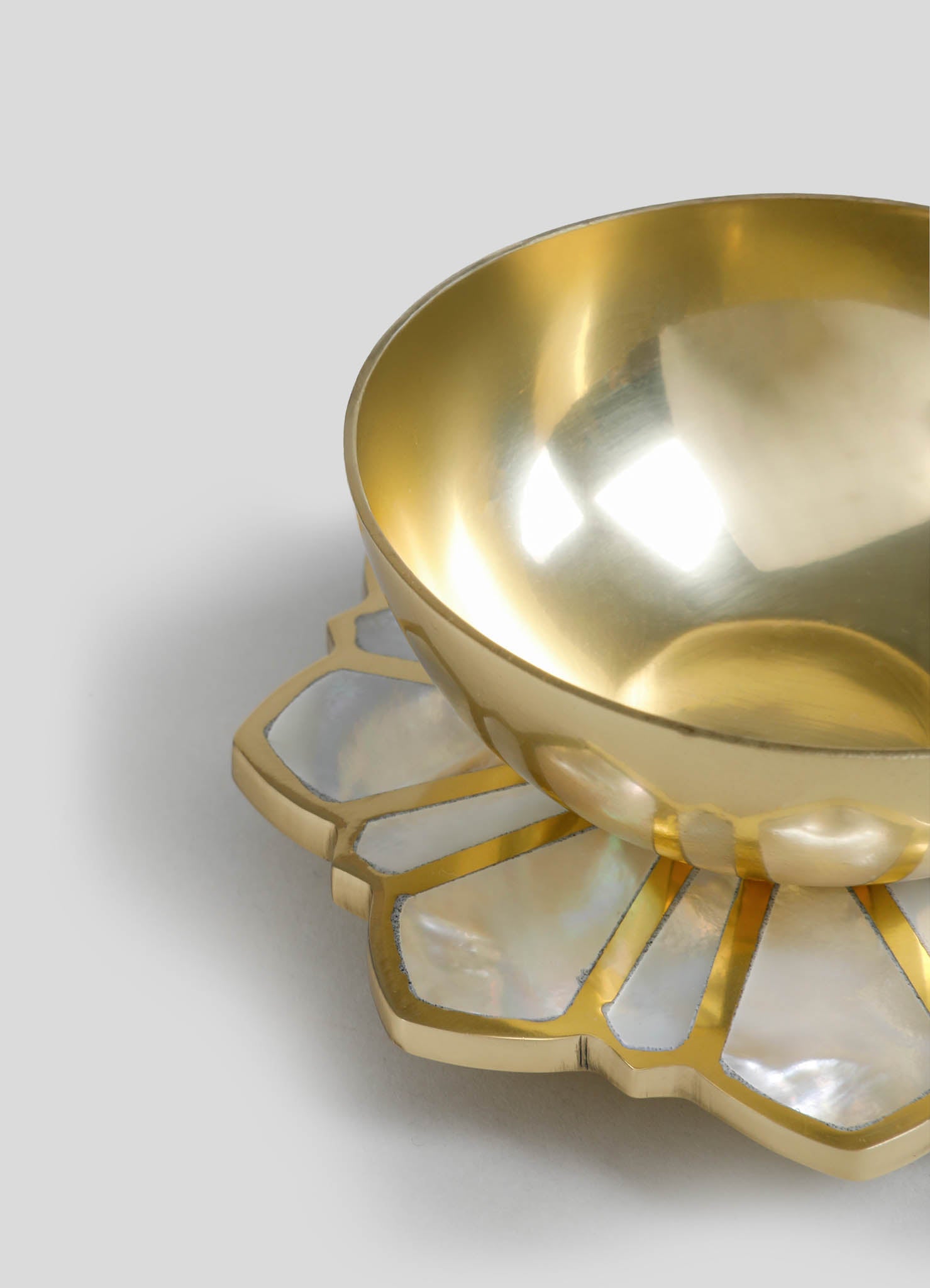 big brass bowl white