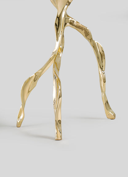 Under The Banyan Gold Side Table Large