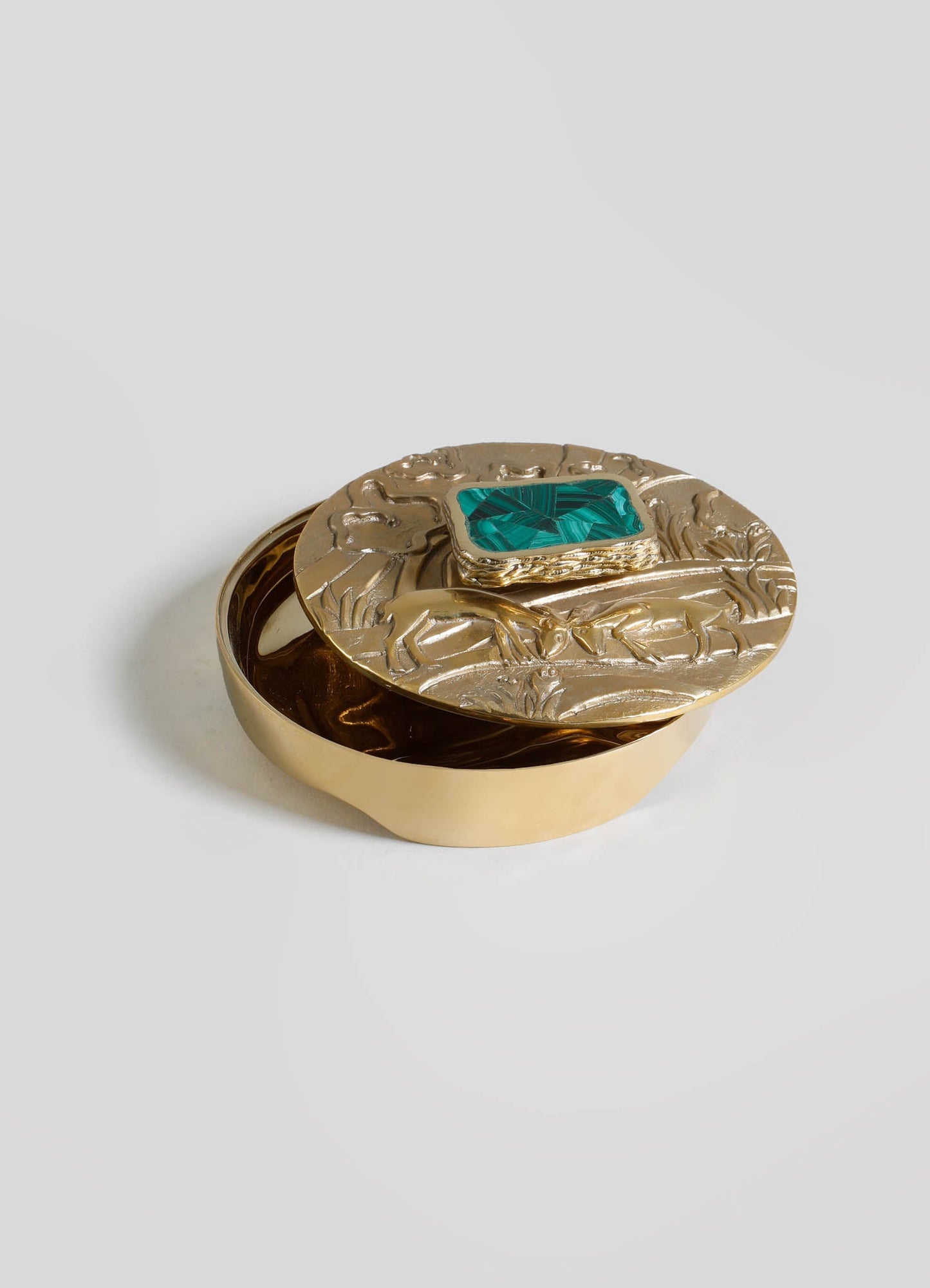 Blackbuck Round Trinket Box