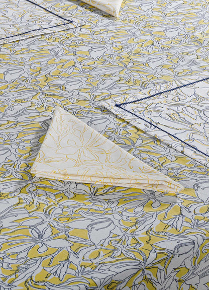 Spring Bouquet Yellow Napkins - Set of 4