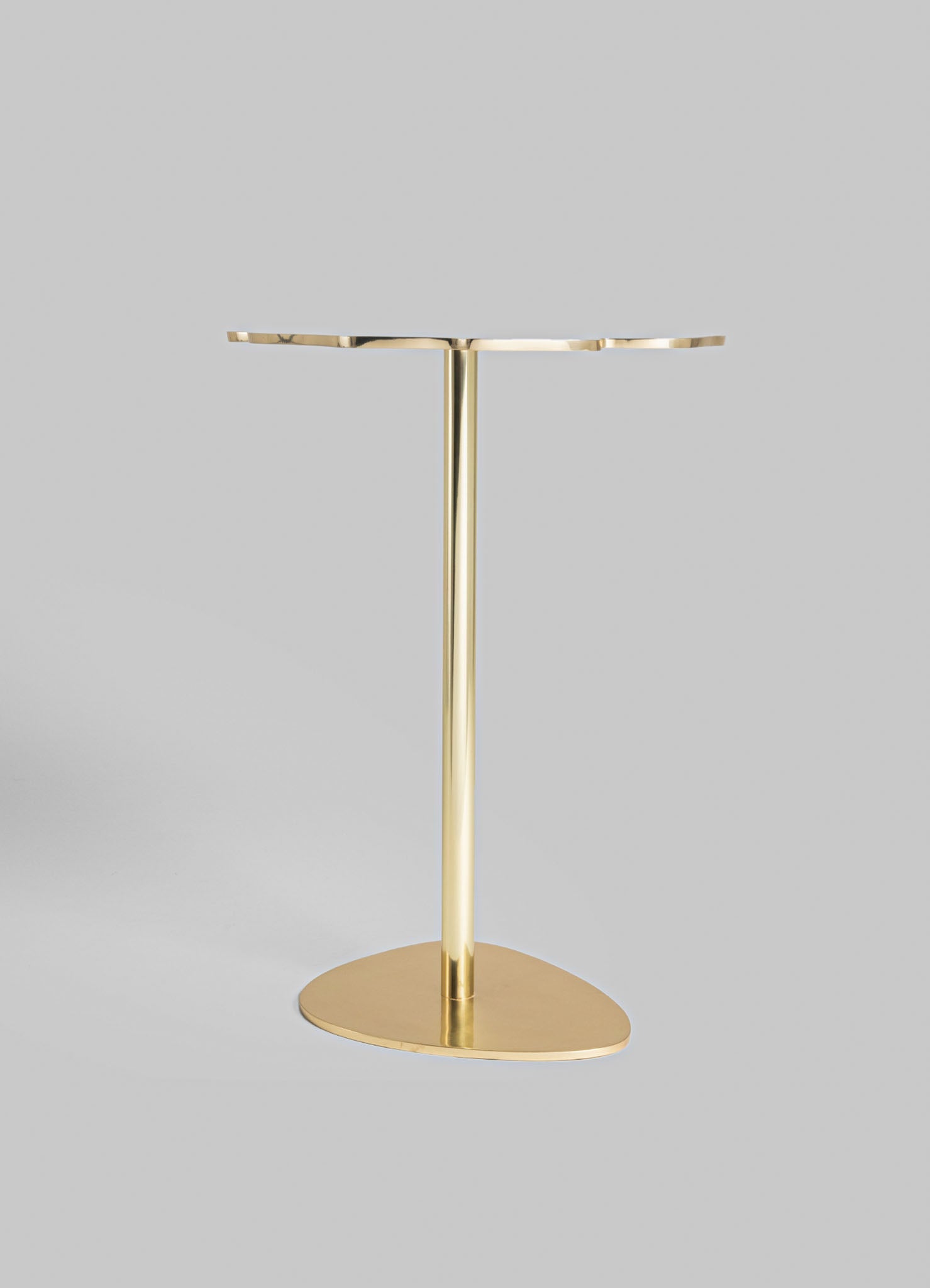 brass side table with marble top